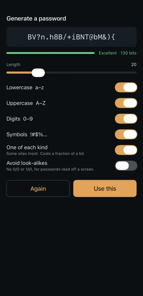 Alpha Password, generator.